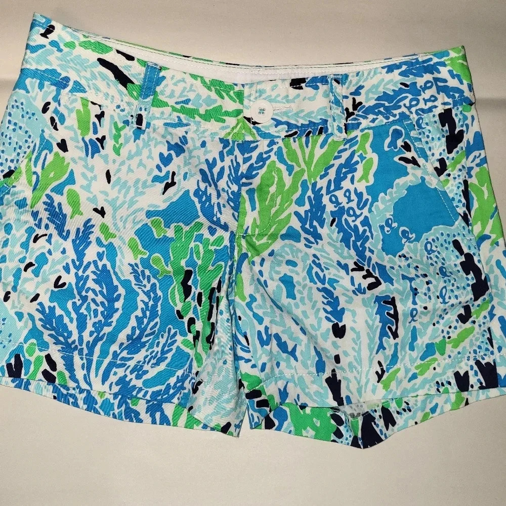 Lilly Pulitzer Callahan Shorts Women's Size 0‎ Beach Tropical Resortwear